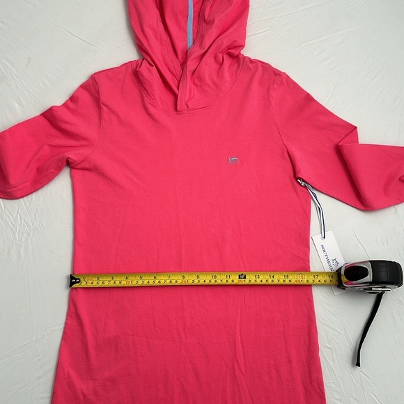 Southern Tide Bloom Pink hooded long sleeve t-shirt dress - Picture 6 of 10